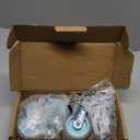 HOLKIE Caster Wheels 3 inch with No Brake Stem Casters, 3/8" -16 x 1-1/2" (Stem Diameter 3/8", Stem Length 1-1/2") Threaded Swivel Casters Set of 4 Heavy Duty Castors Grey
