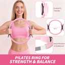 NANATI Pilates Kit, Home Pilates Workout Kit for Women, Pilates Equipment with 14.5" Pilates Ring and Ball, Resistance Bands, Ankle Weights, Sliders & Grip Socks Accessories for Starter Home Workouts