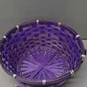 Solid Bamboo Basket Purple 10 in