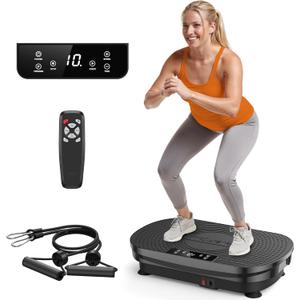 FEIERDUN Vibration Plate Exercise Machine, Vibration Plate for Lymphatic Drainage, Power Plate Vibration Platform for Weight Loss, Toning & Wellness