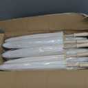 MBJZSL 30 Pack White Paper Umbrellas, 23.6 Inch Paper Parasol Umbrella Chinese Japanese Style DIY Umbrellas Decorative Vintage Decor for Wedding Props