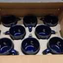 Set of 8 Ceramic Campfire Mugs 15 Oz, Cobalt Blue Coffee & Tea Cups for Home, Work, Travel, Camping Customizable, Great for DIY, Events, Companies, 8 Count