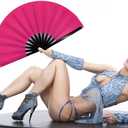 3 x Large Rave Folding Hand Fan Clap Fan Popping Fans for Line Dancing, Big Foldable Clacking Fans for Dance Festival, Dancing, Performance