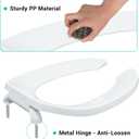 Heavy Duty Commercial Open Front Toilet Seat, Elongated 18.5-Inch, 1PACK