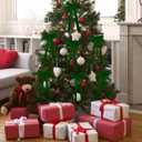 2 x 12 PCS Green Velvet Christmas Bows Ornaments Decorations, 10.2'' Vintage Long Velvet Bows Decor Ornaments for Christmas Tree Wreath Mantle Stair Gift Wrap, 0.98 W/5.11 * 10.23 inch