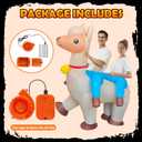 Funny 2-Person Inflatable Alpaca Costume Dual Person Team-Building Blow Up Suit/Outfit for Adults/Halloween/Cosplay/Mardi Gras