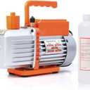 BACOENG 5 CFM Vacuum Pump, 110V 1/3HP Single Stage Rotary Vane HVAC Vacuum Pump with Oil, for R32 R1234yf R134a R410a R12 R22 AUTO AC Refrigerant Recharging