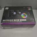 Cooler Master MasterLiquid ML240 Mirror ARGB Close-Loop AIO CPU Liquid Cooler, Mirror ARGB Pump, 240 Radiator, Dual SickleFlow 120mm, 3rd Gen Dual Chamber Pump for AMD Ryzen/Intel 1200, 1151