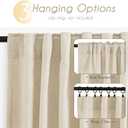 Faux Linen Beige Curtains 90 inches Long for Living Room Rustic Farmhouse Linen Drapes Semi Sheer Burlap Textured Canvas Cloth Curtain Panels Set of 2 Kahki Tan Colored