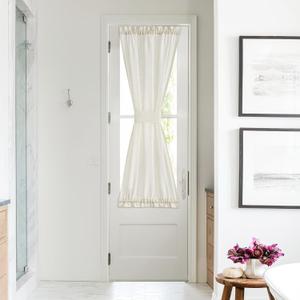 NICETOWN Linen Blend Small Window Curtains for Classroom Kitchen Cafe Basement Easy Installed Door Window Curtain for Privacy, Light Filtering Tie Up Shade, 1 Panel, W26 x L50 inches Long, Linen NICETOWN Linen Blend Small Window Curtains for Classroom Kitchen Cafe Basement Easy Installed Door Window Curtain for Privacy, Light Filtering Tie Up Shade, 1 Panel, W26 x L50 inches Long, Linen