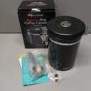 ROCKY&CHAO 2800ML Coffee Canister with Date Tracker&Transparent Window, 35OZ Coffee Container with 30ML Measure Spoon&4 co2 Valve, Coffee Bean Storage Container for Grounds Coffee, Beans, Tea(Black)