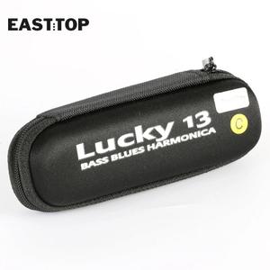 EASTTOP LUCKY 13 Holes PowerDraw Harmonica Professional Musical Instruments With Case For Adults Student Professional Players