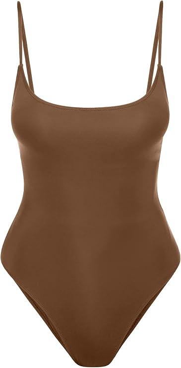 Narecte Sexy One Piece Bathing Suit for Women Tummy Control High Cut One Piece Swimsuit Womens Swim Suit, Size M