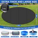 Nuanchu 90" Round Hot Tub Pad, 0.6 in Thick EVA Foam Hot Tub Mat, Black