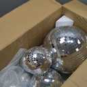 Haull 8 Pcs Large Disco Ball Set Silver Mirror Disco Reflective Ball with Hanging Ring Party Ornament Decoration for Stage Club Ballroom Dance Hall Wedding Prom Props(12'', 8'', 6'', 4'')