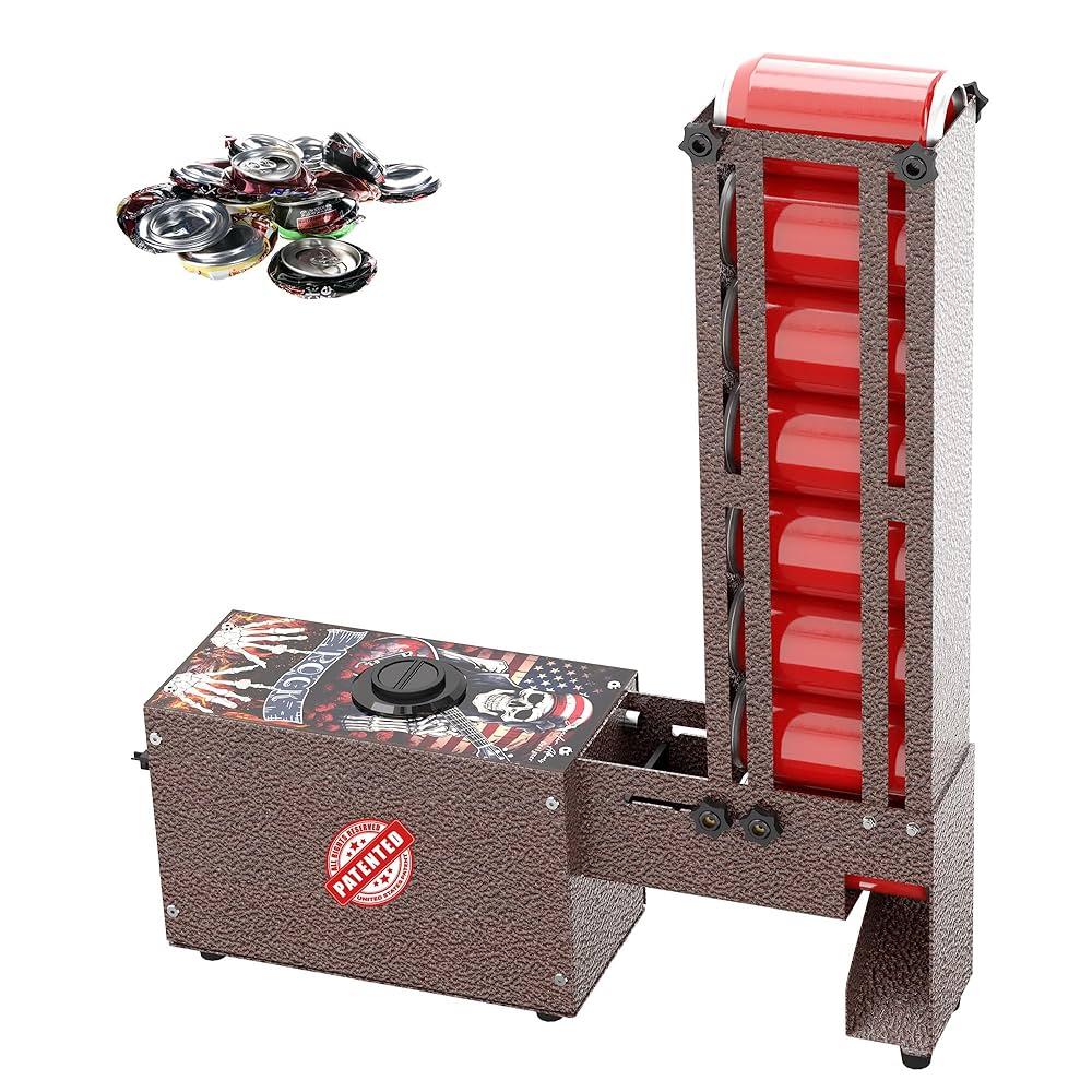 Electric Can Crusher With Hopper,Aluminum Soda Can Crushers Smasher for Recycling,Electic Can Crusher Smasher for Recycling 8oz-16oz Cans Countertop, Bronze
