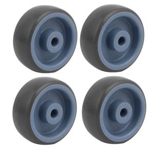 uxcell 2-inch Diameter TPR Wheel 6.35mm Bore Trolley Caster Pulley Roller 4pcs