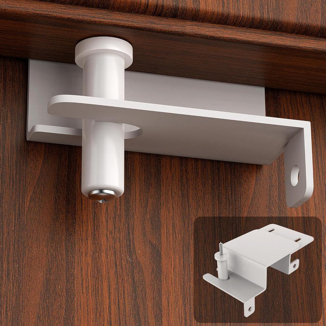 Adjustable Child Proof Door Top Lock with Ergonomic Grip, 2MM Thick Solid Steel Child Safety Door Top Lock for Interior Exterior Doors Easy Sliding Lock Unlock from Both Sides for Kids Safety