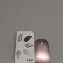 Mouse for MacBook Wireless Bluetooth Mouse Laptop MacBook Air Mac Pro Rechargeable Silent PC iPad Optical Mouse with Dual Mode Switch Bluetooth 5.2/3.0 and 2.4GHz USB Type-C Receiver Rose Gold
