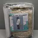 Electric Blanket 84"x90" Queen Size Heated Blanket with 10 Heat Settings & 1-12 Hours Auto-Off,Reversible Cozy Silky Flannel Fabric Warm Blanket Large Size for Full Body - Camel