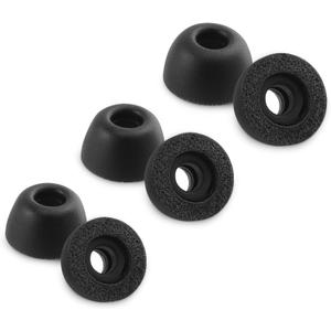 Replacement Foam Ear Tips for Soundcore Liberty 3 Pro/Liberty 4 Pro/Liberty 5 / Sport X20 / X10 Earbuds, Not for Liberty 4 NC, Ultimate Comfort, 3 Pairs (S/M/L, Black)