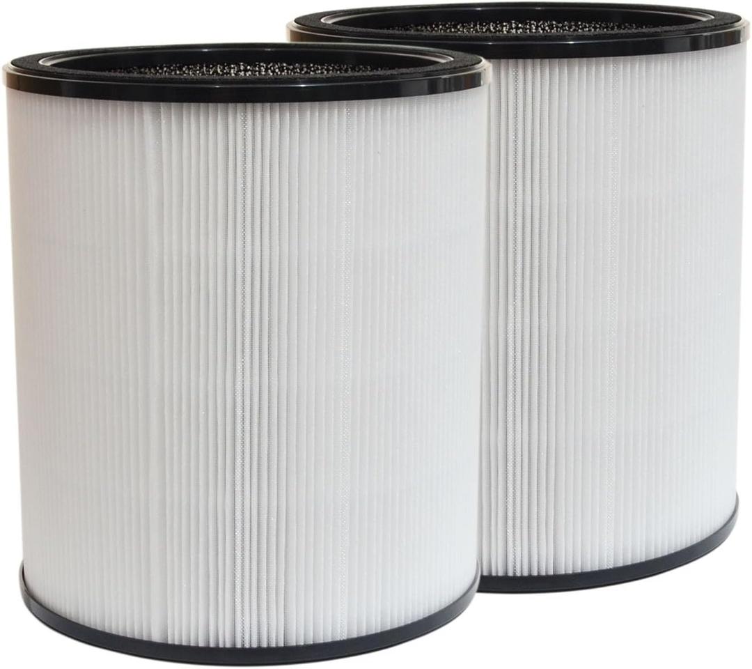 PUREBURG Replacement Filters Compatible with Coway Airmega AIM Air Purifier + Fan 2-in-1,2-Pack H13 True HEPA Activated Carbon 2-in-1 3-Stage Filtration Air Clean Dust VOCs