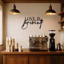 Love is Brewing Sign for Backdrop, Wooden Black Wedding Sign for Bridal Shower Engagement Photography Background Fall in Love Bride to Be Party Decal Photo Props