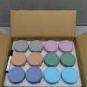 DRKIO 12 Pack Glass Baby Food Storage Containers - 4 Oz Baby Food Jars with Lids Baby Food Maker Microwave Dishwasher Freezer Safe 100% Leak Proof BPA Free Reusable