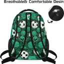 College Backpack for Women Men, Football Soccer Large Capacity School Bookbag, Lightweight Travel Backpack for Weekender Business Hiking