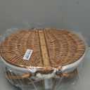 Wicker Picnic Basket with Removable Liner Empty Picnic Baskets with Lid, Picnic Hamper with Foldable Handles for Picnic 2, Natural Color, Large