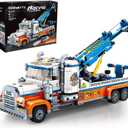 Tow Truck Building Kit 781 PCS, Crane Semi and Trailer Car Transporter, Construction Vehicles Building Blocks Set, Rescue Cars Compatible with Lego Truck, Gift for Boys Age 6-12 8-14 & Girls