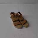 DREAM PAIRS Strappy Espadrille Platform Wedge Sandals for Women Dressy Summer, Comfortable Open Toe Sandals with Cushioned Insole and Ankle Strap Buckle, Size 8, Camel