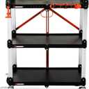 Crescent SITERUNNER, 3 Shelf Heavy Duty Folding Jobsite Cart - 300-lb Capacity, F3SCBL