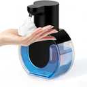 Automatic Soap Dispenser Touchless,Rechargeable Foaming Soap Dispenser,15oz/420ml Smart Hand Soap Dispensers,4-Level Adjustable,Wall Mount for Bathroom Kitchen Dish Soap,Hands-Free (Black)