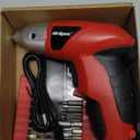 Hi-Spec 27pc 3.6V Red Small Power Electric Screwdriver Set. Cordless & Rechargeable with Driver Bit Set