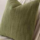 Foindtower Set of 2 Decorative Textured Burlap Linen Throw Pillow Covers Farmhouse Boho Cushion Cover Solid Accent Pillowcase for Couch Sofa Bed Living Room Home Decor, 2222 Inch,Olive Green