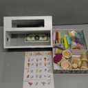 Wooden Ice Cream Toys for Kids Pretend Play Kitchen Food Toys with Scoop & Menu & Fake Money, Ice Cream Counter Shop Playset for 3 4 5 6 Year Old Girls Boys Birthday Gifts