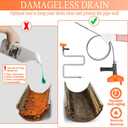 33 Feet Drain Snake Auger, Plumbing Snake Drain Hair Clog Removal Tool, Heavy Duty Toilet Snake Auger, Sink Unclogger Drain Cleaner Tool for Bathroom Kitchen Tub Shower Drain Clog Remover with Gloves