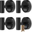 Suction Cup Hooks for Shower 4Pcs Suction Towel Hooks Bathroom Suction Hooks for Shower Wall, Kitchen, Glass, Mirror, Tile, Towel, Coat, Robes, Loofah -Black (4Pack)