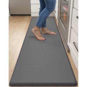 DEXI Kitchen Mat Cushioned Anti Fatigue, Extra Long Large Comfort Standing Floor Mats Waterproof, Memory Foam Antifatigue Runner Rug for Desk Office, Sink, Laundry, 70x20, Grey