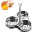 Egg Poachers with 3 Stainless Steel Grids, Non Stick Pocket Egg Cups for Quick, Easy, and Nutritious Breakfast
