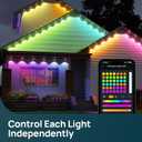 Linkind Outdoor Eave Lights for Easter Lights,100ft with 72 Triple-LED,AI Lighting, RGBTW Smart Outdoor Lights LED Strip Lights, IP67 Waterproof, Works with Alexa,Google Assistant