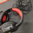 Gaming Headset with Microphone for Pc, Xbox One Series X/s, Ps4, Ps5, Switch, Stereo Wired Noise Cancelling Over-Ear Headphones with Mic, RGB, for Computer, Laptop, Mac, Nintendo, Gamer (Red)