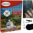 Cat Netting Balcony, Stainless Steel Reinforced Bite Tear UV and Weather-Resistant Anti-Fall Netting for Pets, Safety Net for Cat, Small Catio for Apartment Balcony Protection (10x26 ft)