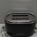 MELLERHOME Retro Toaster 2 Slice, 7 Browning Levels, 3 Functions (Reheat, Defrost, Cancel), Stainless Steel Features, Removable Crumb Tray, Under Base Cord Storage, Black