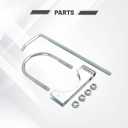 Exhaust Clamp With Hanger fit 3" Exhaust Pipe, Universal Clamp On Exhaust Hanger-2PCS