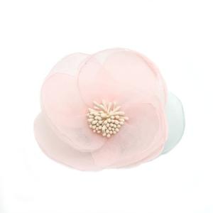 Elegant Silk Cloth Beautiful Flower Hair Claw Clip Hair Pin for Women (A93)(Pink)