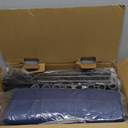 42x42 Inches Puppy Playpen with Gate, Dog Playpen for Puppies or Small Dogs, DogFence Pet Playpen for Indoor & Outdoor, Sturdy Safety DogPen with Thickened Fabric, High-Strength Nylon Wire Mesh (Blue)