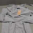 PRETTYGARDEN Overall Jumpsuit For Women 2025 Summer Casual Wide Leg Sleeveless Button Striped Jumpsuits Trendy Outfits (XX-Large)