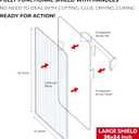 Invisibility Shield - 36"x24", Lenticular Sheet Shield with Transparent Acrylic Handles for Prank, Science, Magic, Illusion, Hiding, Game, Invisible Effect, Cover for Hunting, Airsoft, Paintball, Invisibility Shield 36"x24" - Large